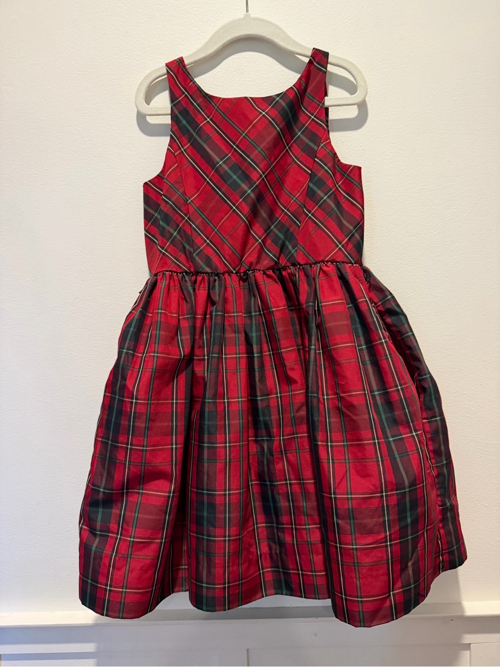 Polo by Ralph Lauren Red Tartan Sleeveless Holiday Dress